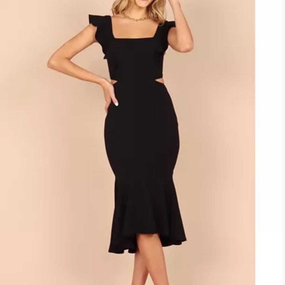 Petal & Pup Yvonne Midi Dress - Black